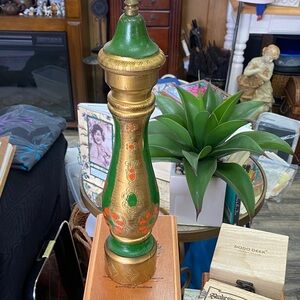 Vintage Italian Acciato Temperato 13” Hand-painted pepper grinder